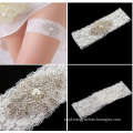 Wholesale Clear Rhinestones Wedding Garter Bridal Toss Garter Lace White Wedding Garter Belt